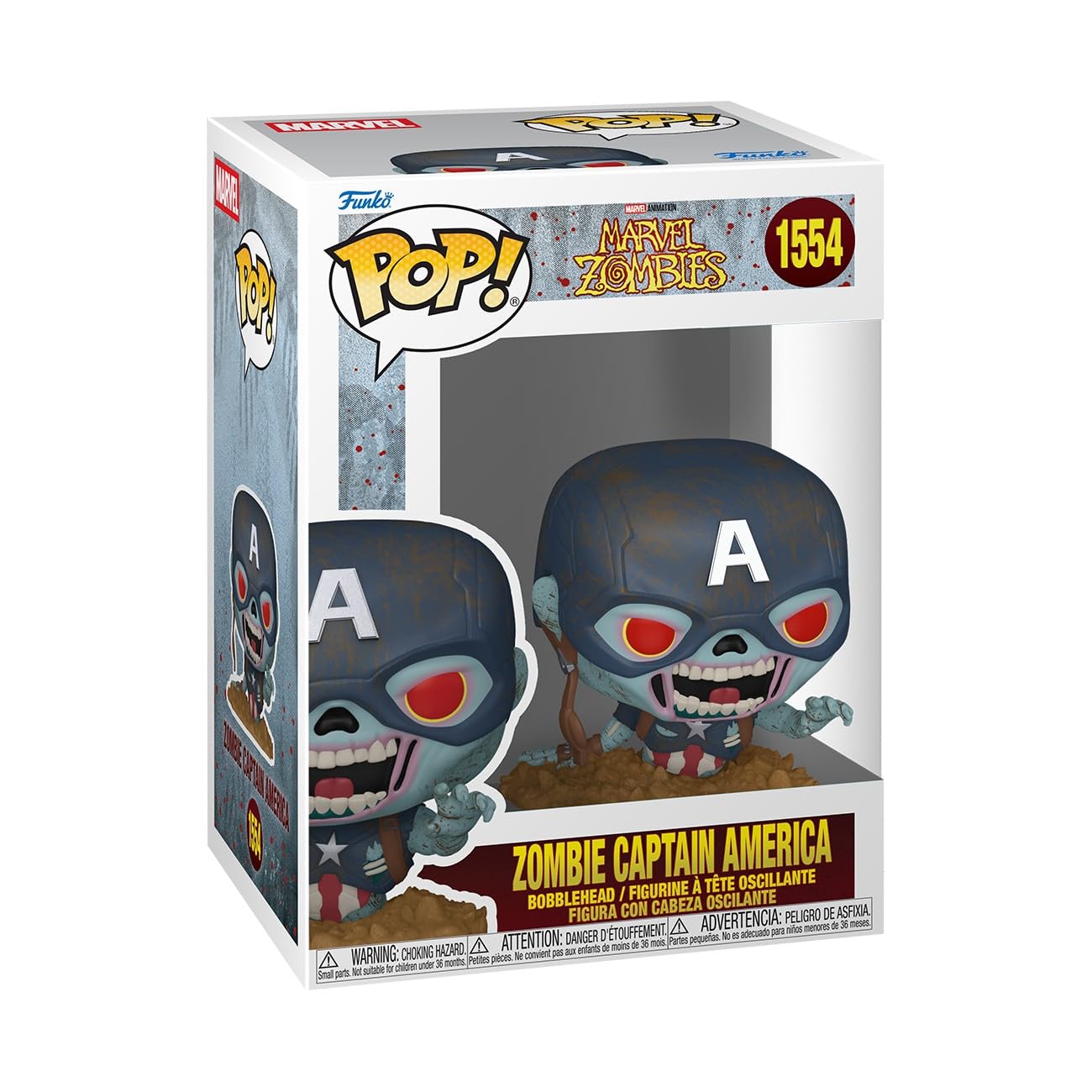 Funko POP! Marvel: Marvel Zombies S4  Zombie Captain America - Collectable Vinyl Figure - Gift Idea - Official Merchandise - Toys For Kids & Adults - Comic Books Fans - Model Figure for Collectors