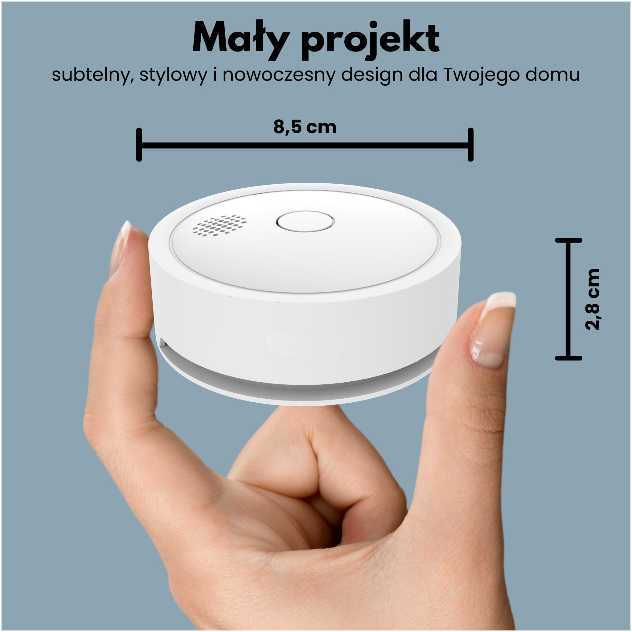 Czujnik dymu Aroha Home – alarm przeciwpożarowy – zgodny z technologią Matter over Thread, Google Home, Home Assistant