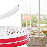JSIWOTH 32.8Ft Peel and Stick Window Trim Molding with Groove - Self-Adhesive PVC Decorative Strip for Windows, Doors, White