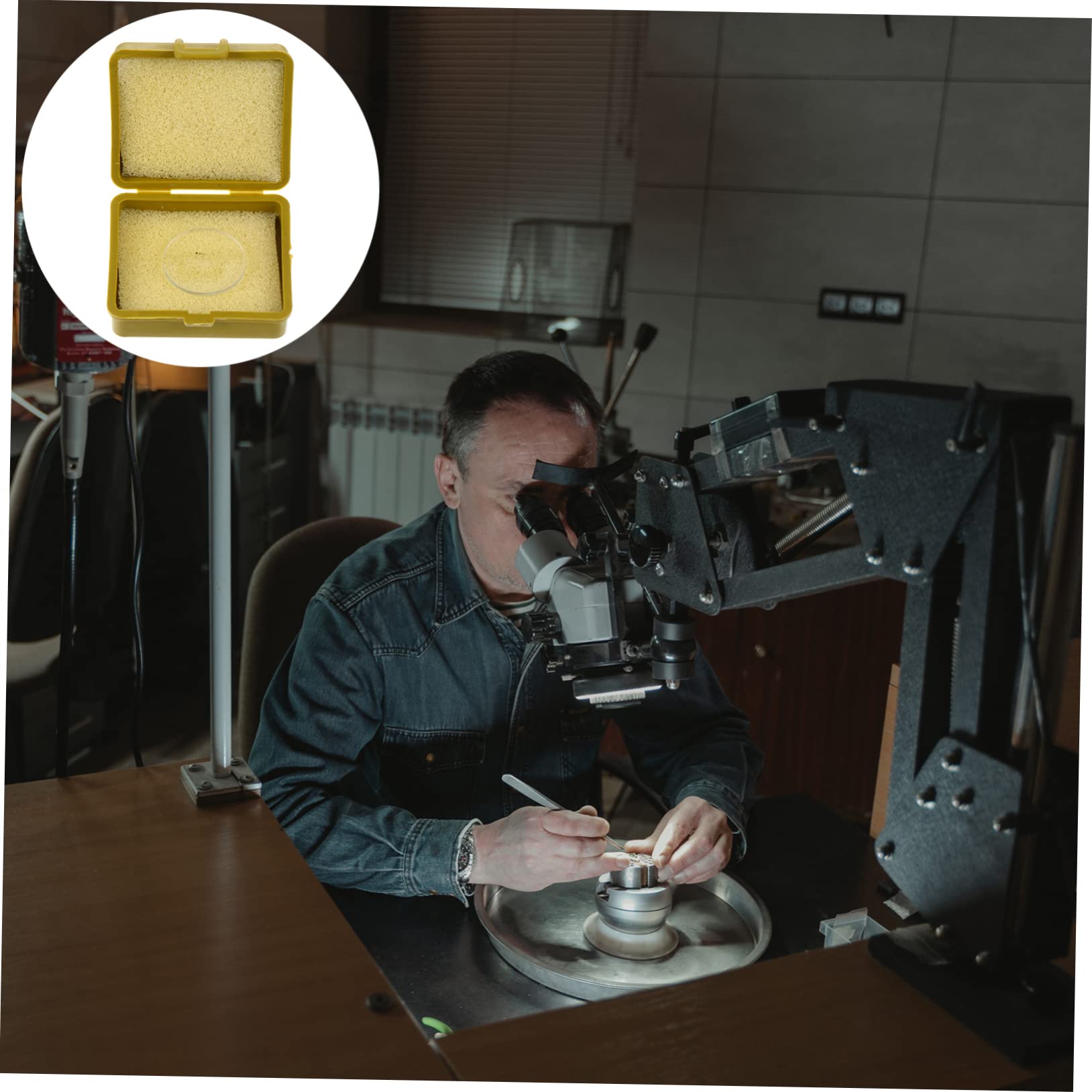 FUNOMOCYA Eyepiece Micrometer Slides Area Measuring Ruler Scale Ruler Microscope Measurement Tools Stage Micrometer Microscopio Slides for Microscope Micrometers Glass Sheet