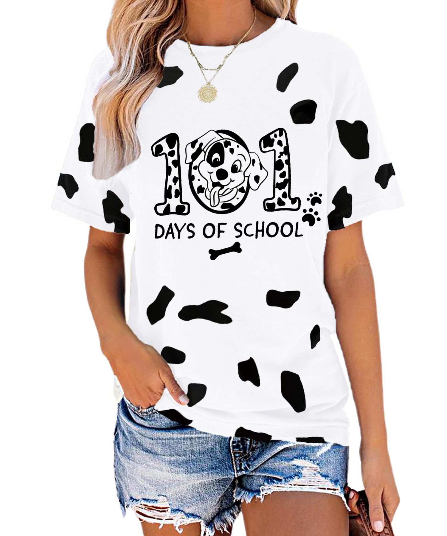 YZMI100 Days of School Shirt for Women Teacher Graphic Short Sleeve Tshirt School Days Tee Tops