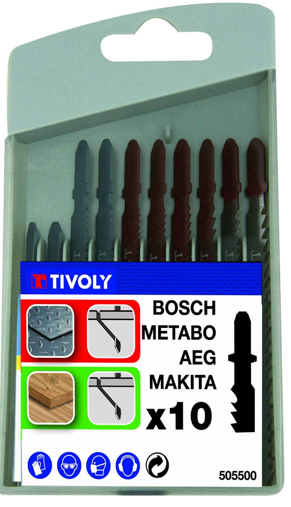 Tivoly xt50557505500 Set of 10 Jigsaw Blades Bosch Promo