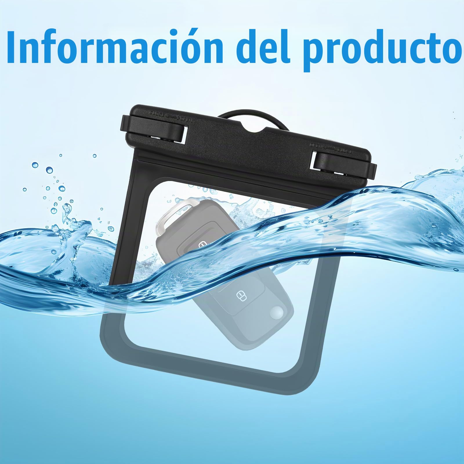 Estuche Flotante Impermeable para Llaves de Coche, Paquete de 2 Llaveros y Riñonera