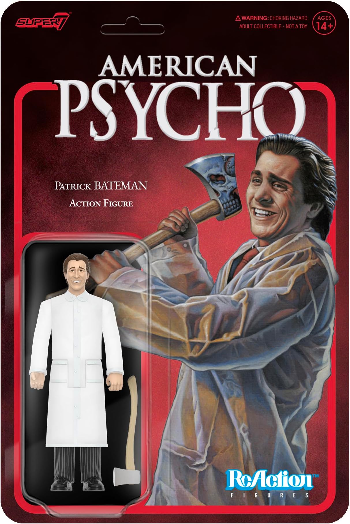 American Psycho Patrick Bateman (Raincoat) - 3.75" American Psycho Action Figure with Accessory Classic Movie Collectibles and Retro Toys