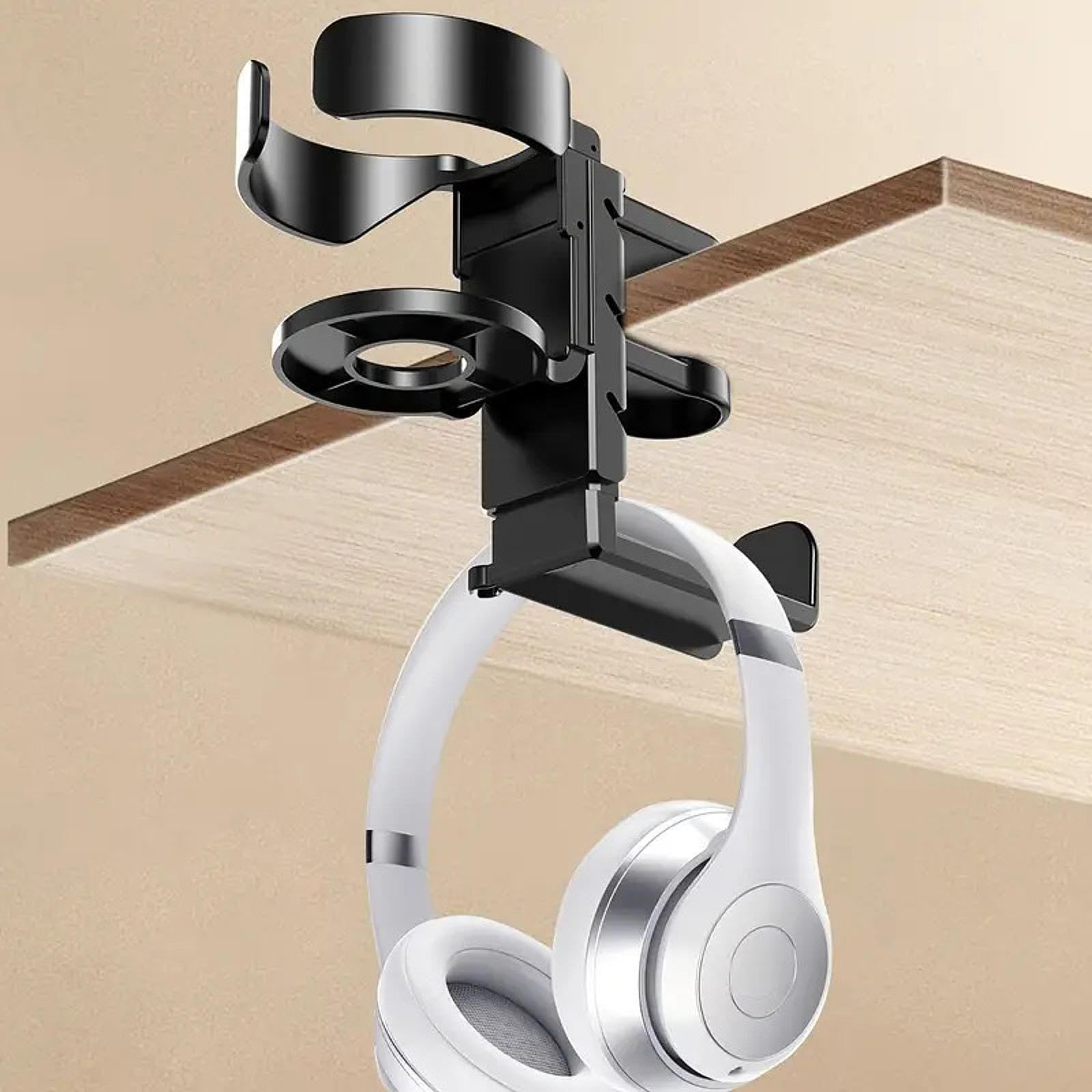 Headphone Hanger with Desk Cup Holder Sturdy for Coffee Mugs Desk Water Cups | Home & Garden | Kitchen, Dining & Bar | Kitchen Storage & Organization | Racks & Holders-image-3