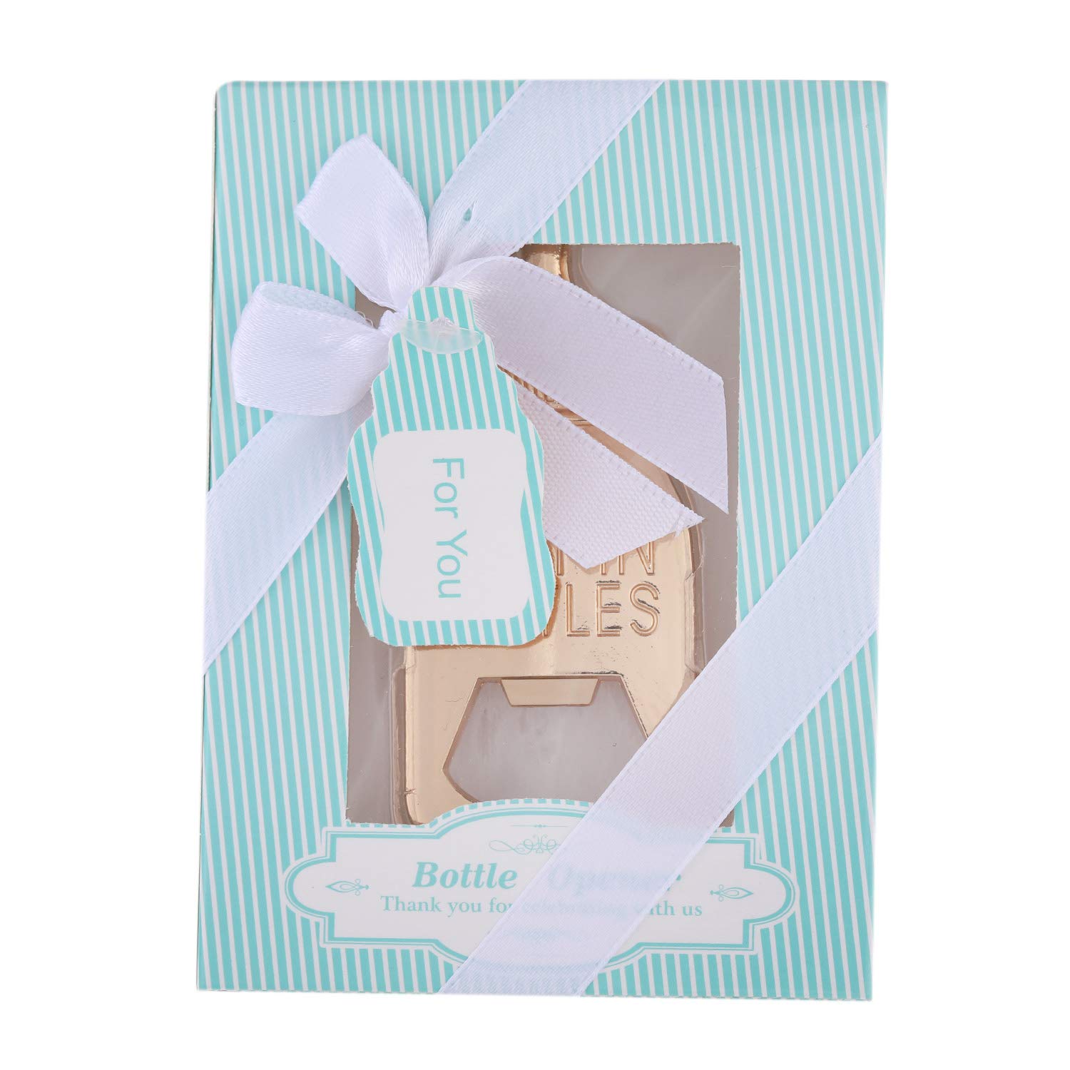 24 Poppin-Flaschenöffner für Babyparty, Geschenk für Jungen, mit exquisiter Verpackung, Babyparty-Souvenirs für Gäste, Jungen, Babyparty, Party-Dekoration, Zubehör von WeddParty (blau A, 24)