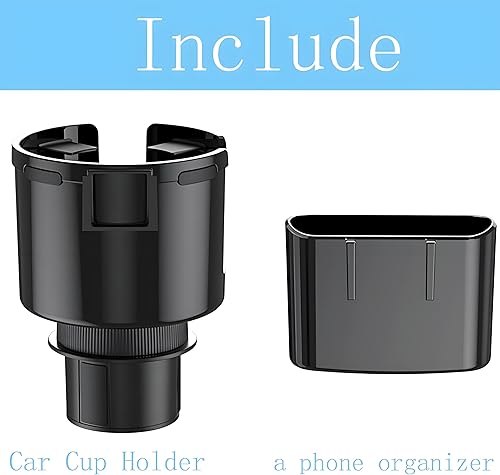 Miniatura 4 de Expansor de portavasos para automóvil con soporte para teléfono, botellas de agua grandes de 2.8 a 4.2 pulgadas (16-46 onzas), compatible con Yeti