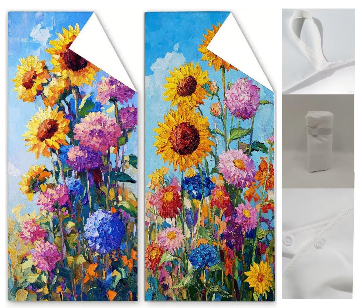 Ręcznik plażowy roślinny ręczniki plażowe dla dorosłych 220 x 100 cm słonecznik ręcznik z mikrofibry ręcznik kąpielowy bez piasku, chłonny szybkoschnący lekkie akcesoria plażowe do pływania, wakacji