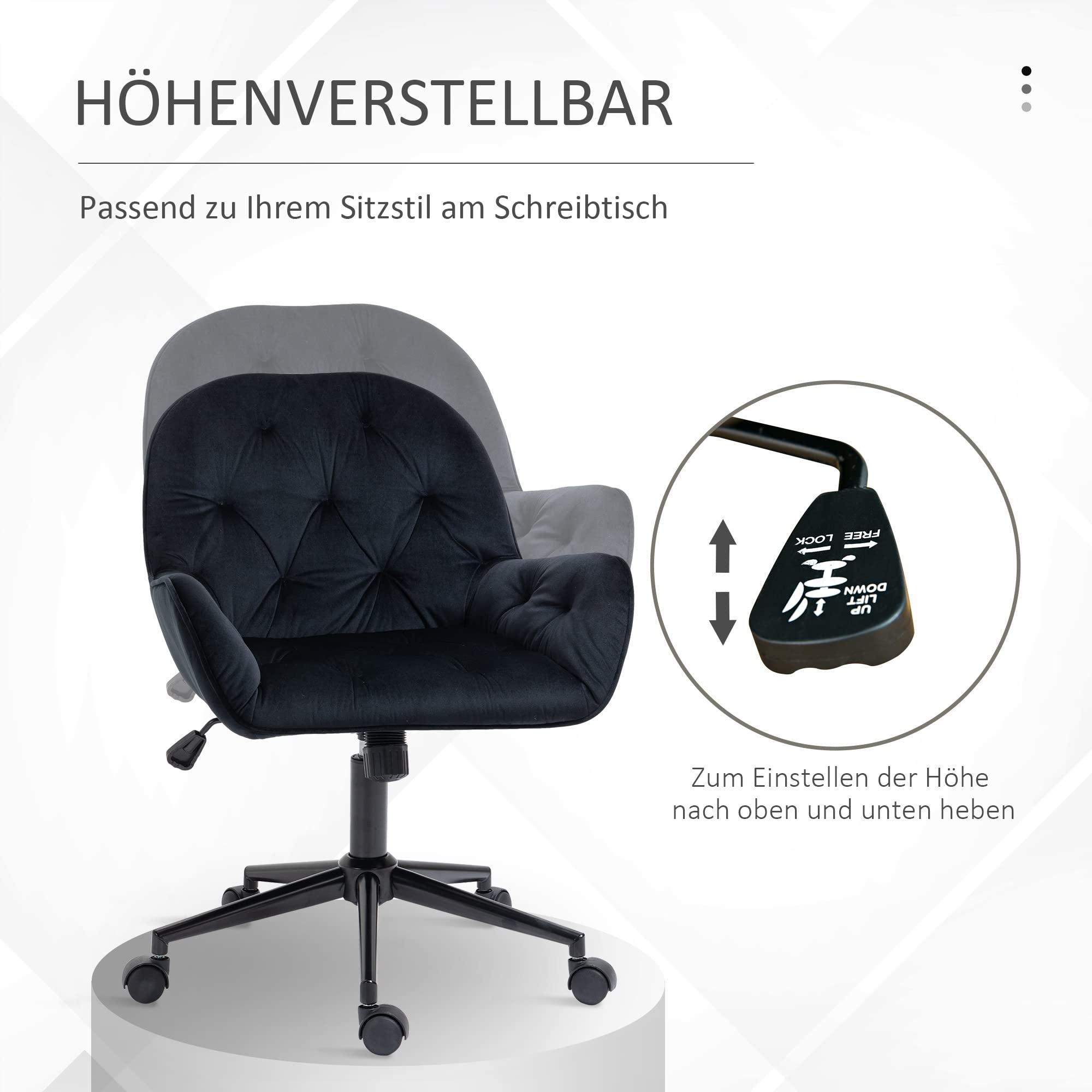 Moderne Middenrug Verstelbare Hoogte Executive Stoel Luxe Kantoor Draaistoel Kan