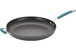 Rachel Ray Cucina Hard Anodized Aluminum Nonstick Skillet with Helper Handle, 14-Inch...