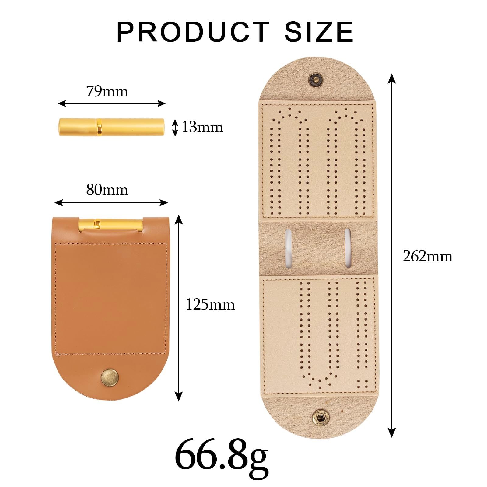 Travel Cribbage Board Game Set, Portable Cribbage Boards Unique 2 Track Cribbage Board, Foldable PU Mini Cribbage Board with 4 Cribbage Board Pegs, Folded:3.14x4.92in,After Unfolding L:10.31in (1Pcs)