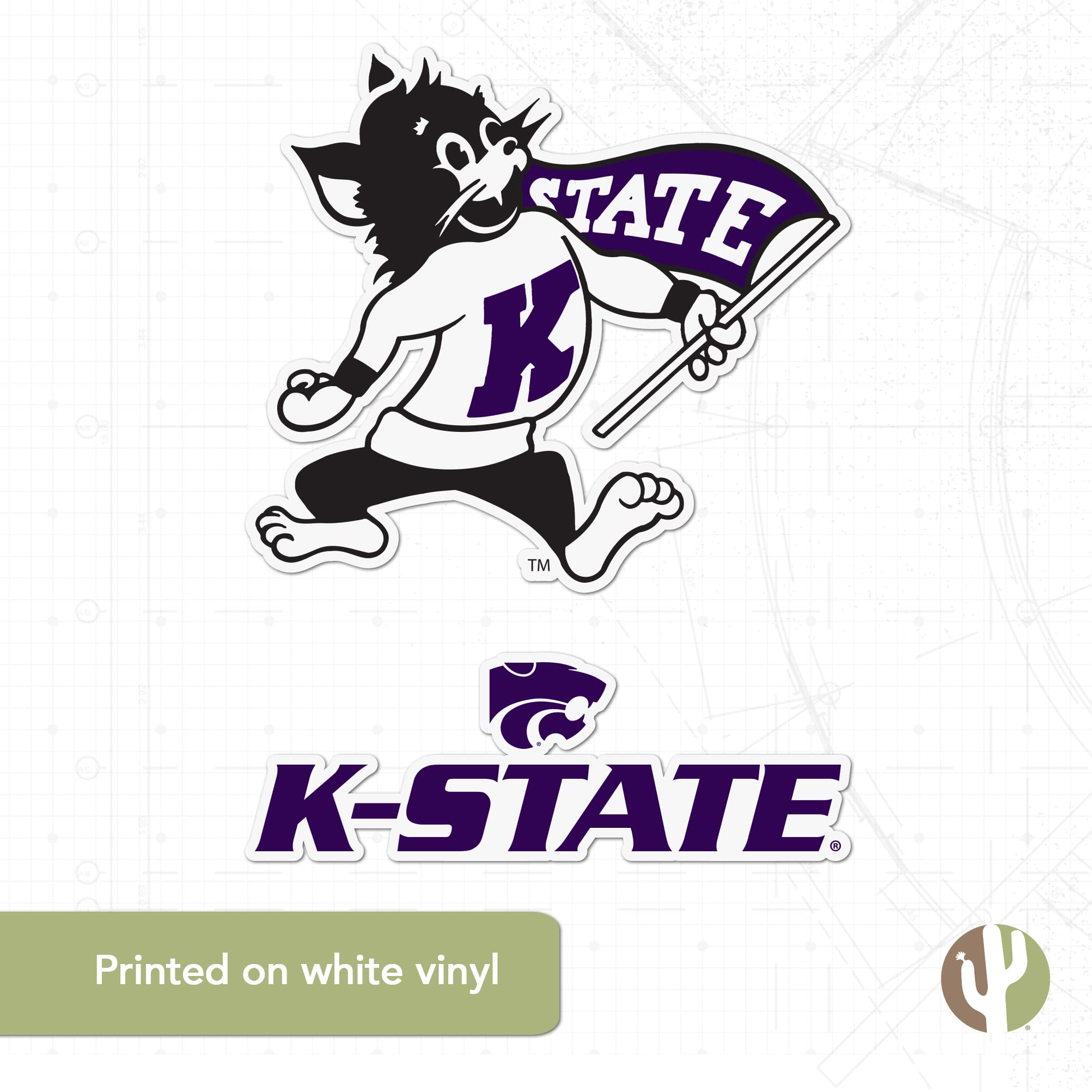 Kansas State University Wildcats K-State EMAW Vinyl Decal Sticker - Perfect For Laptop, Water Bottle, Car & More