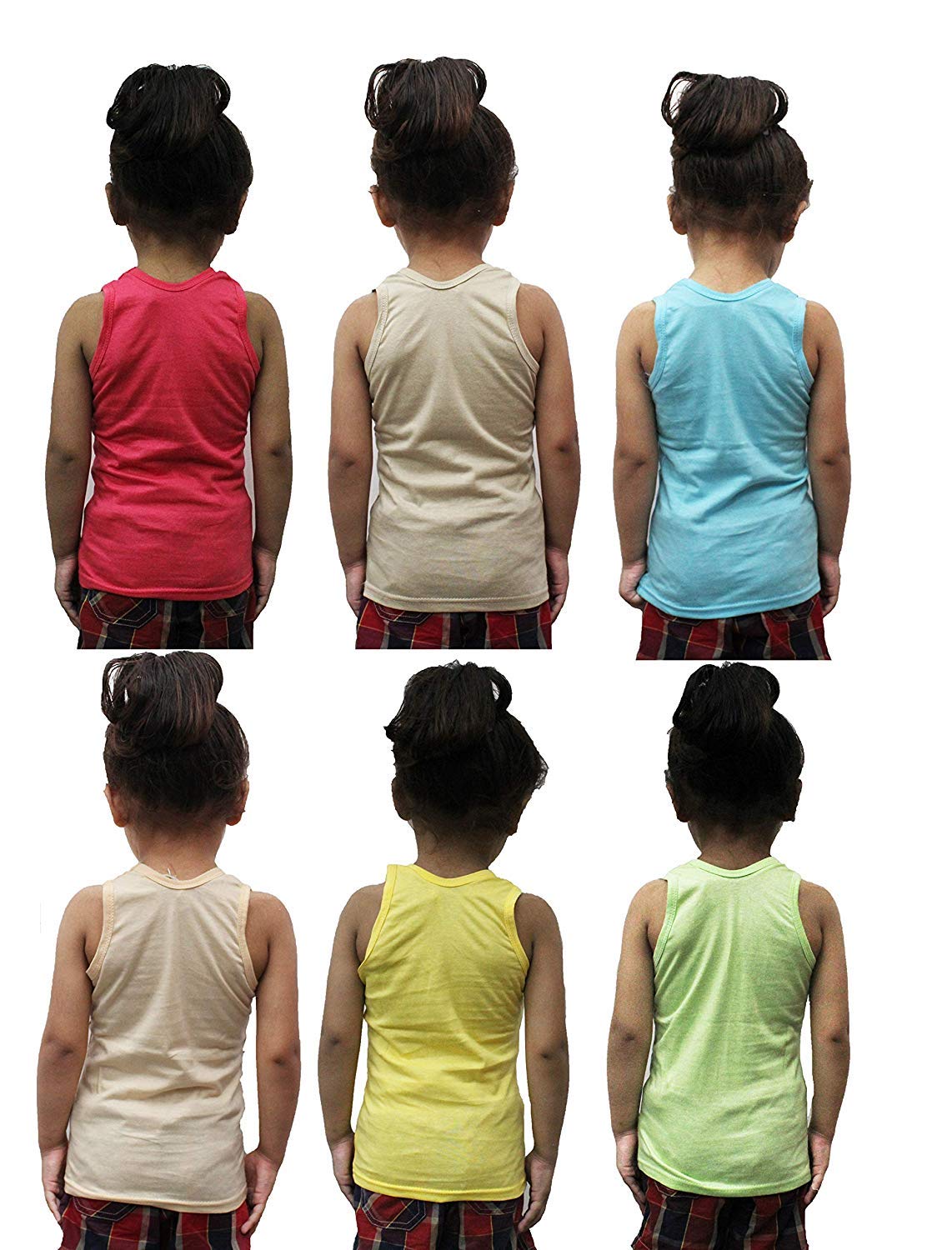 Pari Lifestyle Cotton Printed Sleevless Baniyan/Vest/Sando Innerwear for Kids/Boys Pack of 6 2
