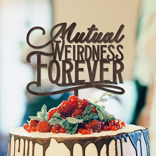 Mutual Weirdness Forever - Decoración para tartas de boda, con el señor y la señora, decoración de pastel de boda, decoración personalizada para