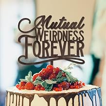 Mutual Weirdness Forever Cake Topper for Wedding Mr And Mrs Wedding Cake Topper Bride And Groom Personalized Cake Toppers Custom Couple Name Personalized Wedding Cake Toppers Wood Brown