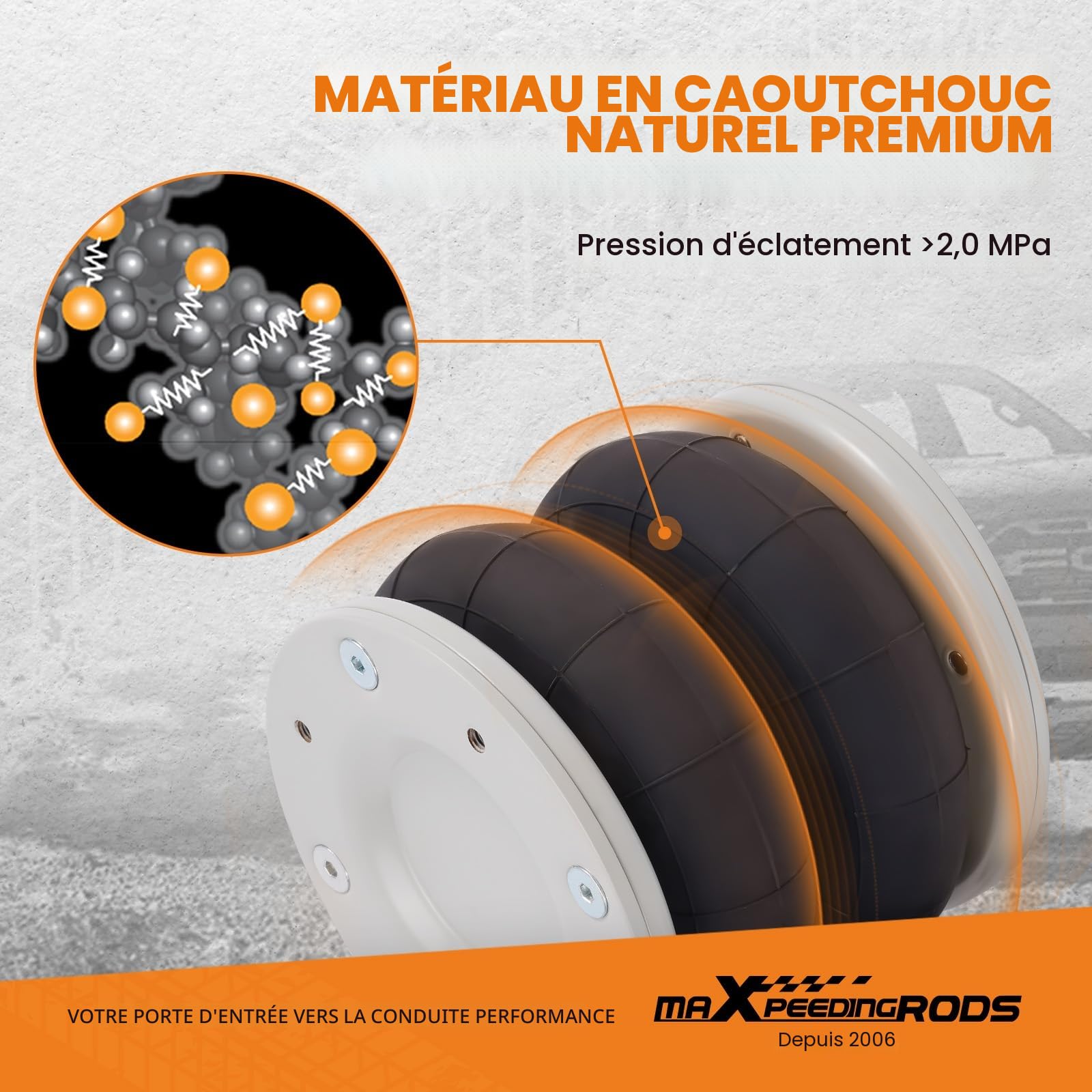 maXpeedingrods 2x Suspension Pneumatique pour Fiat Ducato 1994‑2024 4000kg | Compresseur 12 V, Pneus Simples Ou JumeléS Sur L'Essieu ArrièRe, Tuyau D'Air De 8 M, ManomèTre Individuel