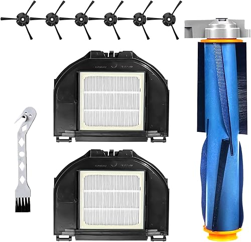 Paquete de 10 piezas de repuesto para robot aspirador Shark RV2310 RV2310AE, 1 cepillo principal, 2 filtros HEPA, 6 cepillos laterales, 1 cepillo de