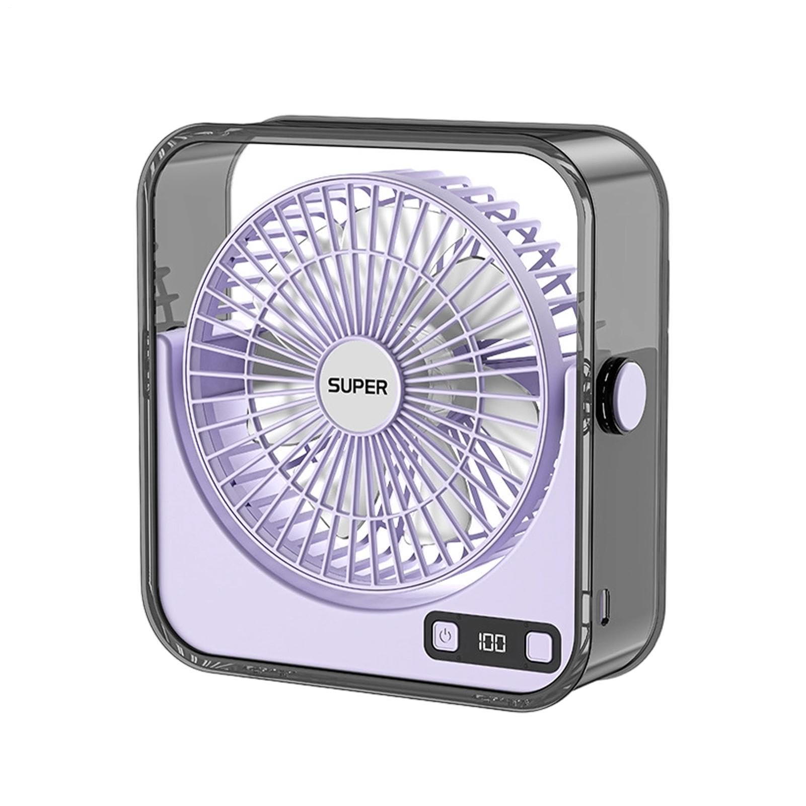 Ventilatore Da Scrivania Per Ufficio Portatile Ricaricabile A Basso Rumore | Ventilatore Silenzioso da Scrivania per Casa Camera da Tavolo Bancone Viaggio Campeggio Bagno Esterno Palestra