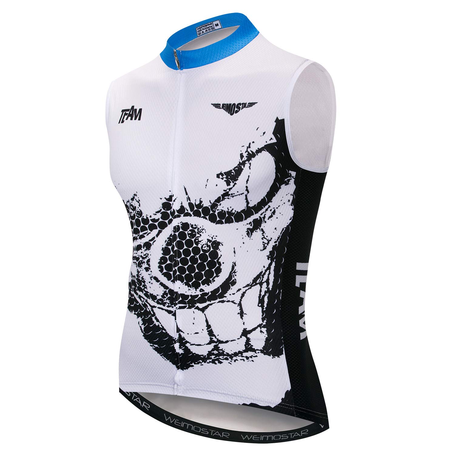 Maglia da ciclismo da uomo, senza maniche, S-3XL, riflettente, 3 tasche