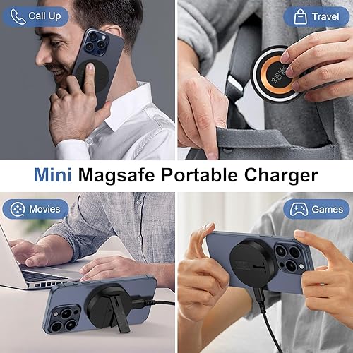 Miniatura 7 de Cargador Samsung S24 Ultra Wireless de 15 W Almohadilla de carga magnética con bloque de carga USB C rápido de 20 W para iPhone 15 Series, Samsung