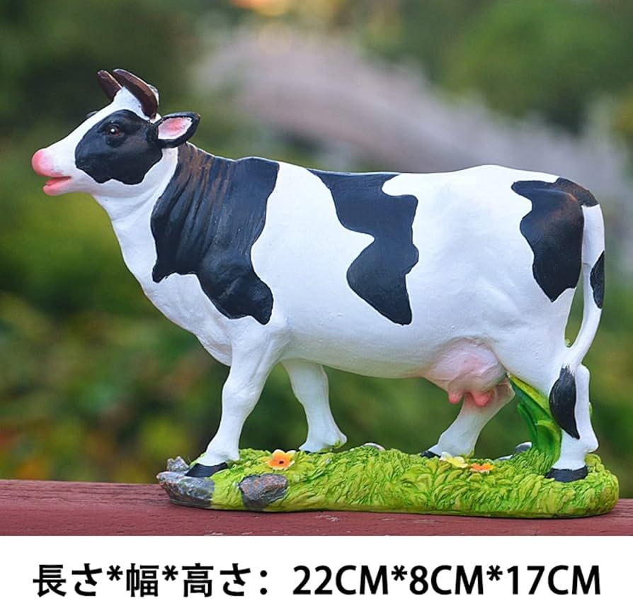 牛　うし　焼物　レア　可愛い　置物 置物 動物 可愛い ウシの置物 リアルな 牛2タイプ 2点セット