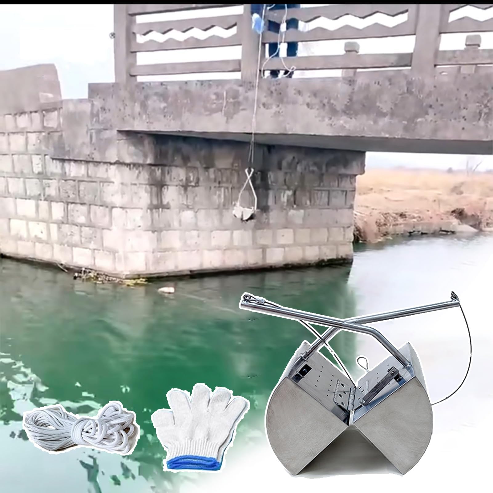 Schlammprobeneimer aus Edelstahl mit Auslass, tiefer Bodenprobe für Fluss und Teich, tragbares Sammelwerkzeug
