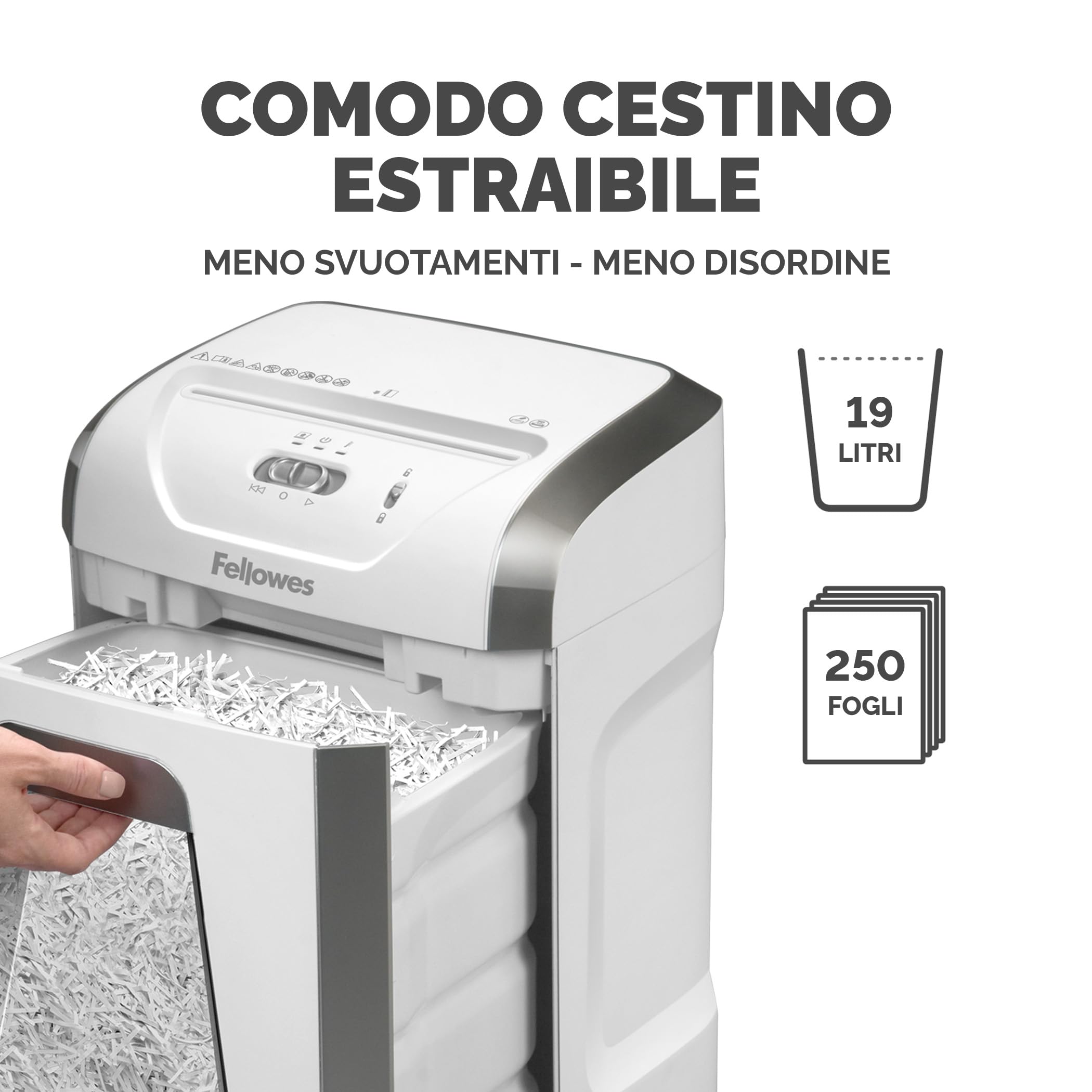 Fellowes Distruggi documenti a frammento FS-12C, 12 fogli, per casa e piccolo ufficio & Olio per Distruggi Documenti, per Tritacarte a Frammento e Striscia, 355 ml - Olio Lubrificante con Beccuccio