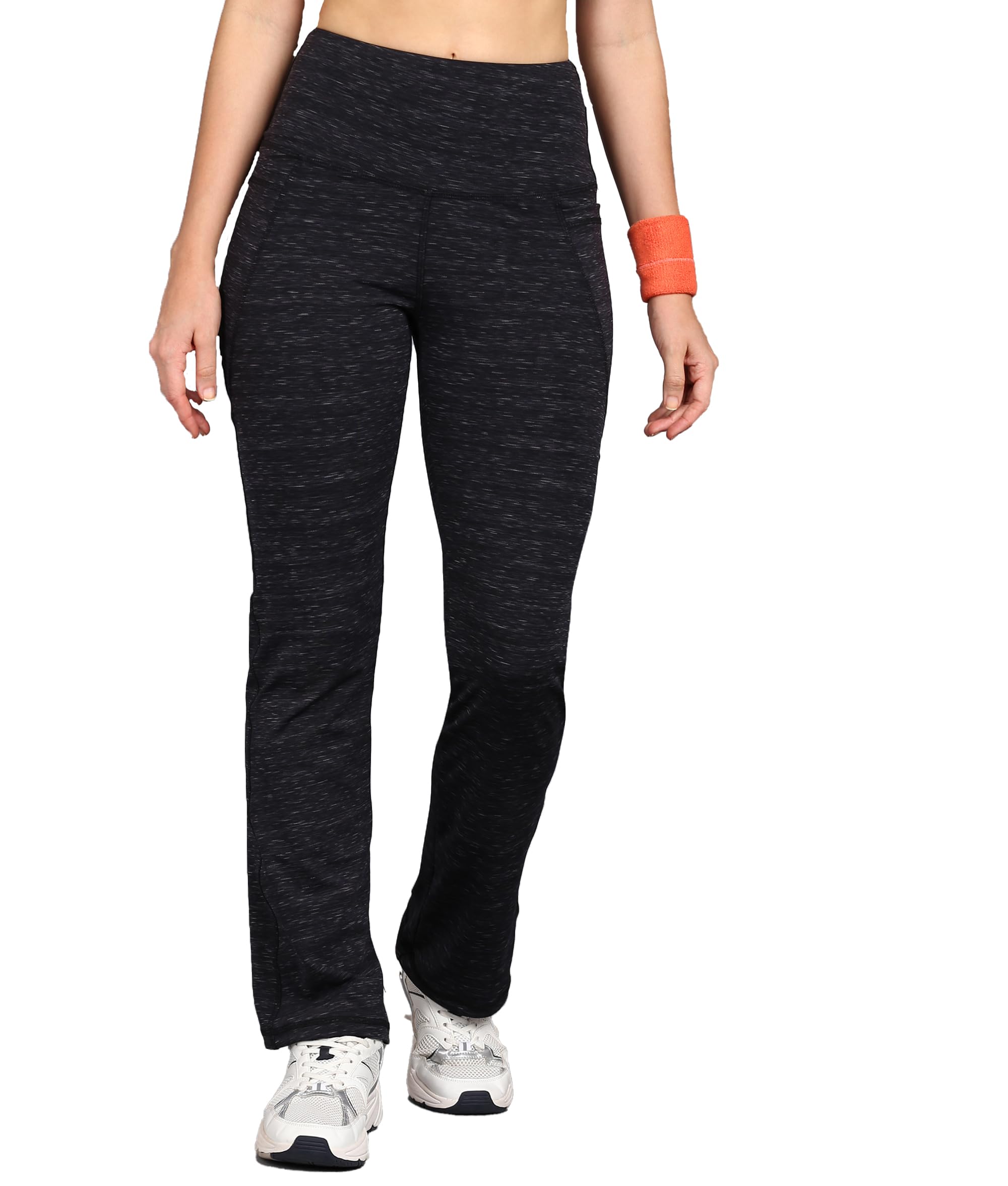 Premium Flare Gym Pants High-Waisted, Sweat-Wicking, Athletic Fit Wide Leg Gym Tights for Working Out, Pilates,Yoga, Fitness & Training