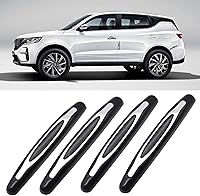 Vista 1 de 4 piezas protectores de borde de puerta de automóvil, protector de puerta lateral de automóvil, adecuado para varias almohadillas de automóvil, Negro