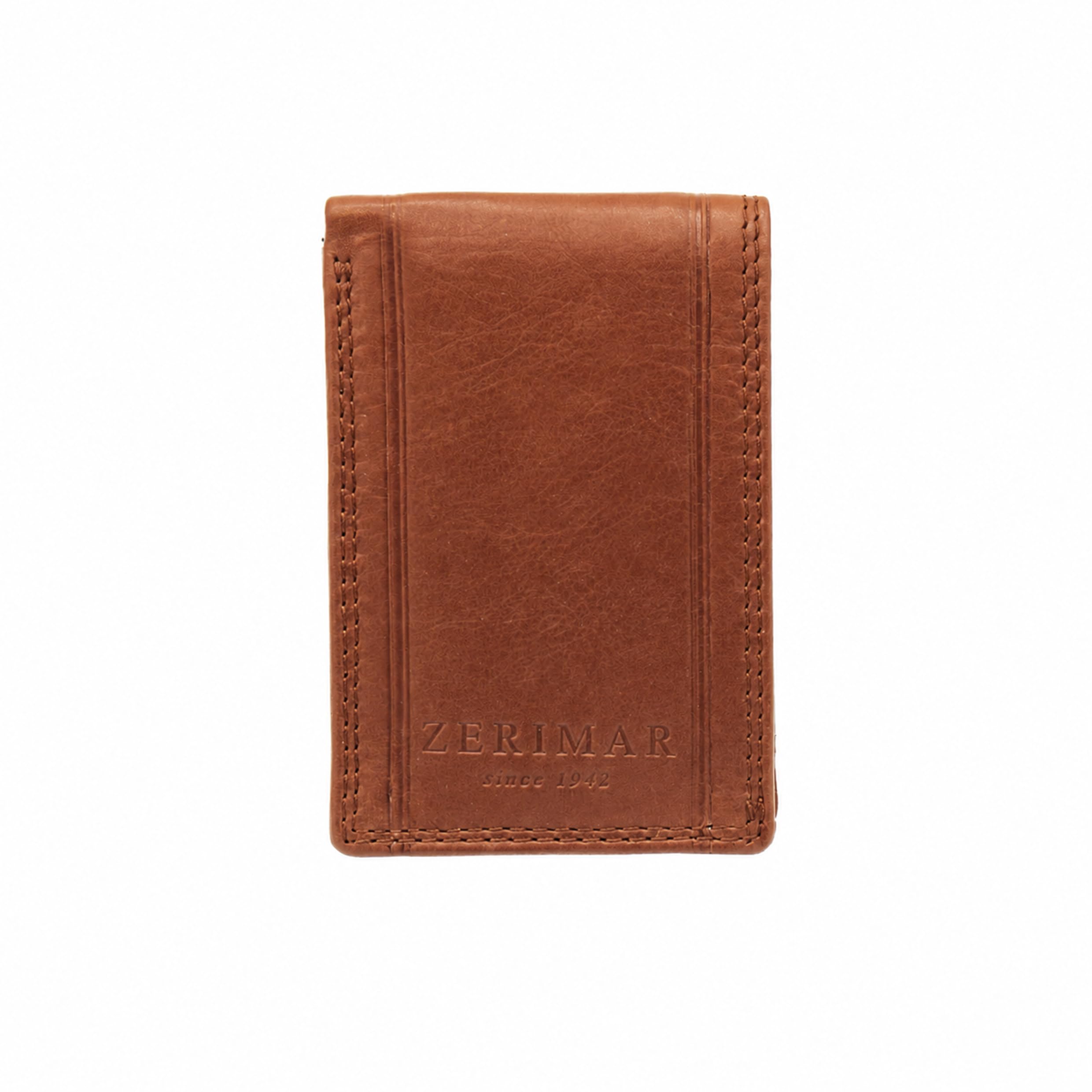 Cartera compacta de piel legítima para llevar tarjetas y monedas en el bolsillo 6