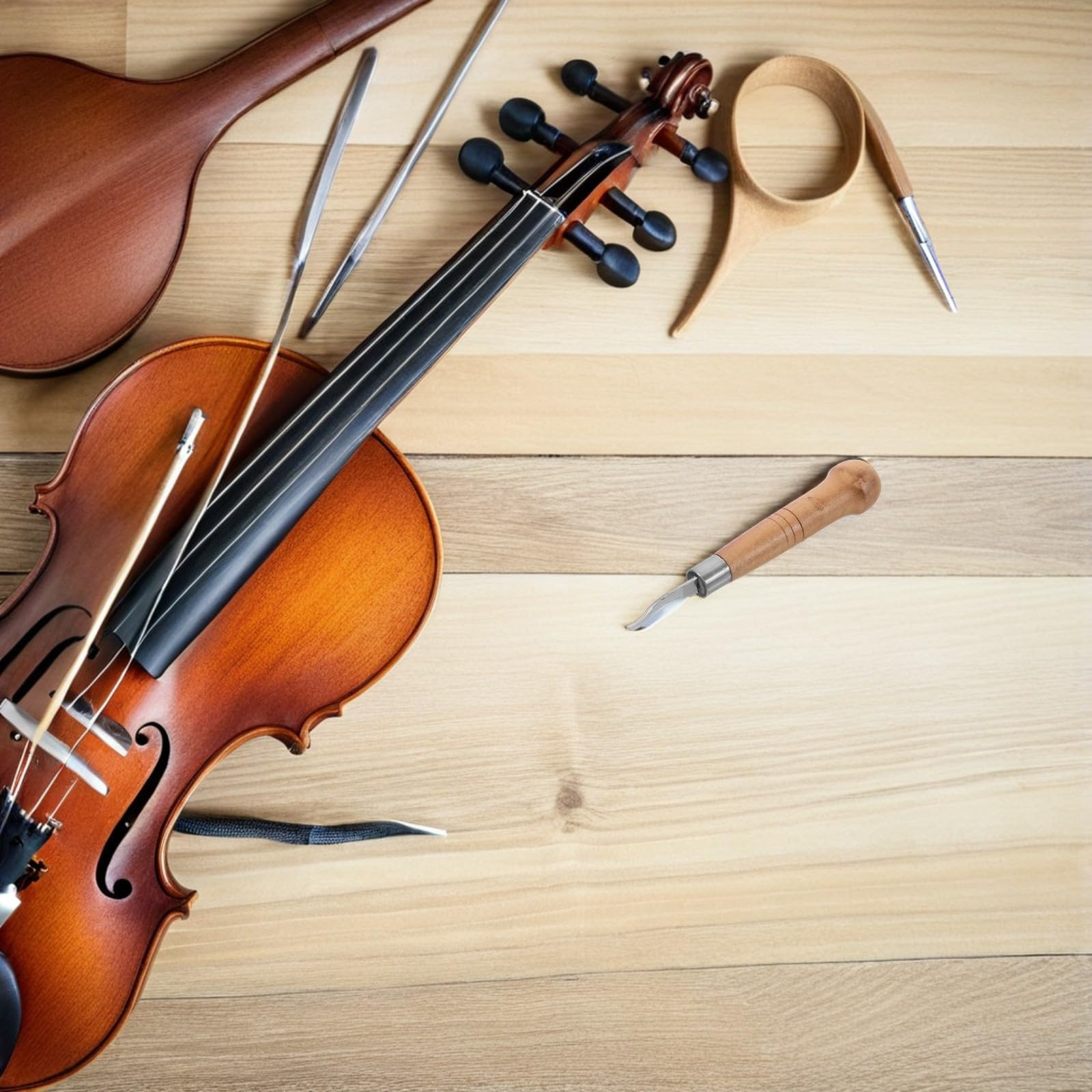 MAGICLULU Coltello per Intarsi di Violino, Utensile di Precisione in Legno e Metallo per Pulizia Scanalature e Dettagli, per Riparazione Violino