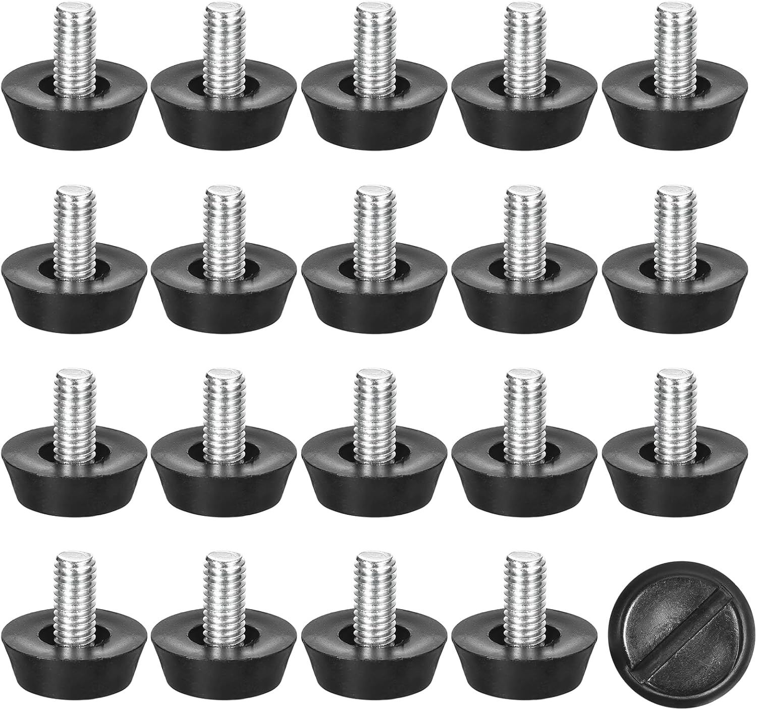 uxcell Adjustable Furniture Levelers, 30Pcs M6x13x20mm