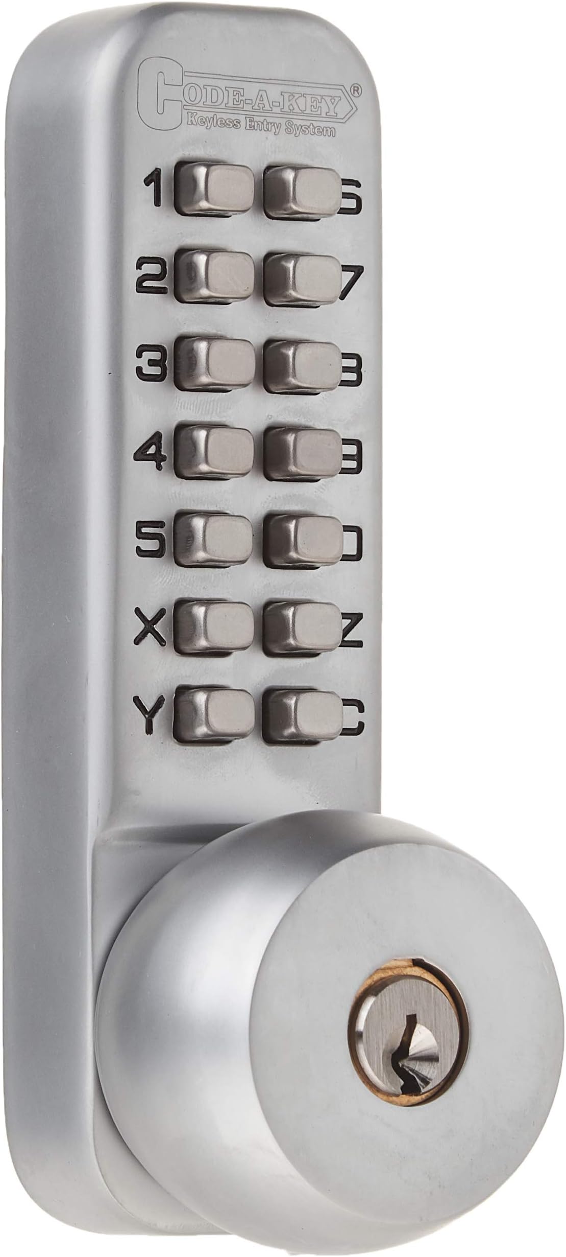 True Power 409 Mechanical Keyless Deadbolt Lock- Satin Nickel