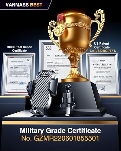 Miniatura 5 de VANMASS Soporte para teléfono de automóvil actualizado 2025 gancho de acero patentado Clip de montaje de teléfono para ventilación de automóvil,