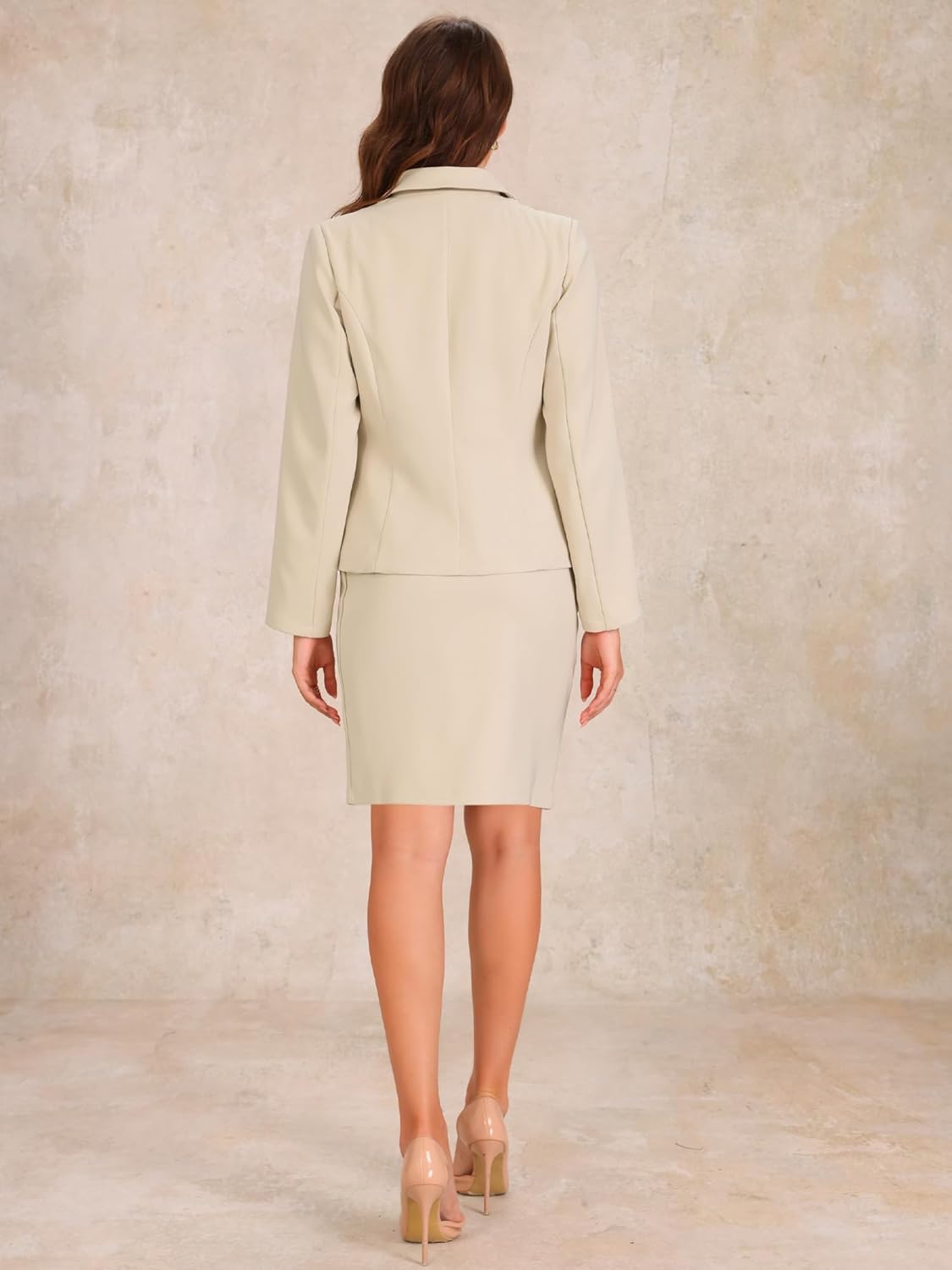 Allegra K Women 2 Piece Skirt Set Suit Business Blazer and Pencil Skirt Office Work Interview Church Outfits - Image 4