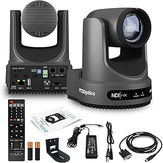 PTZOptics Move 4K SDI/HDMI/USB/IP PTZ Camera with 12x Optical Zoom (Gray) (PT12X-4K-GY-G3) + Universal Wall Mount (Black)