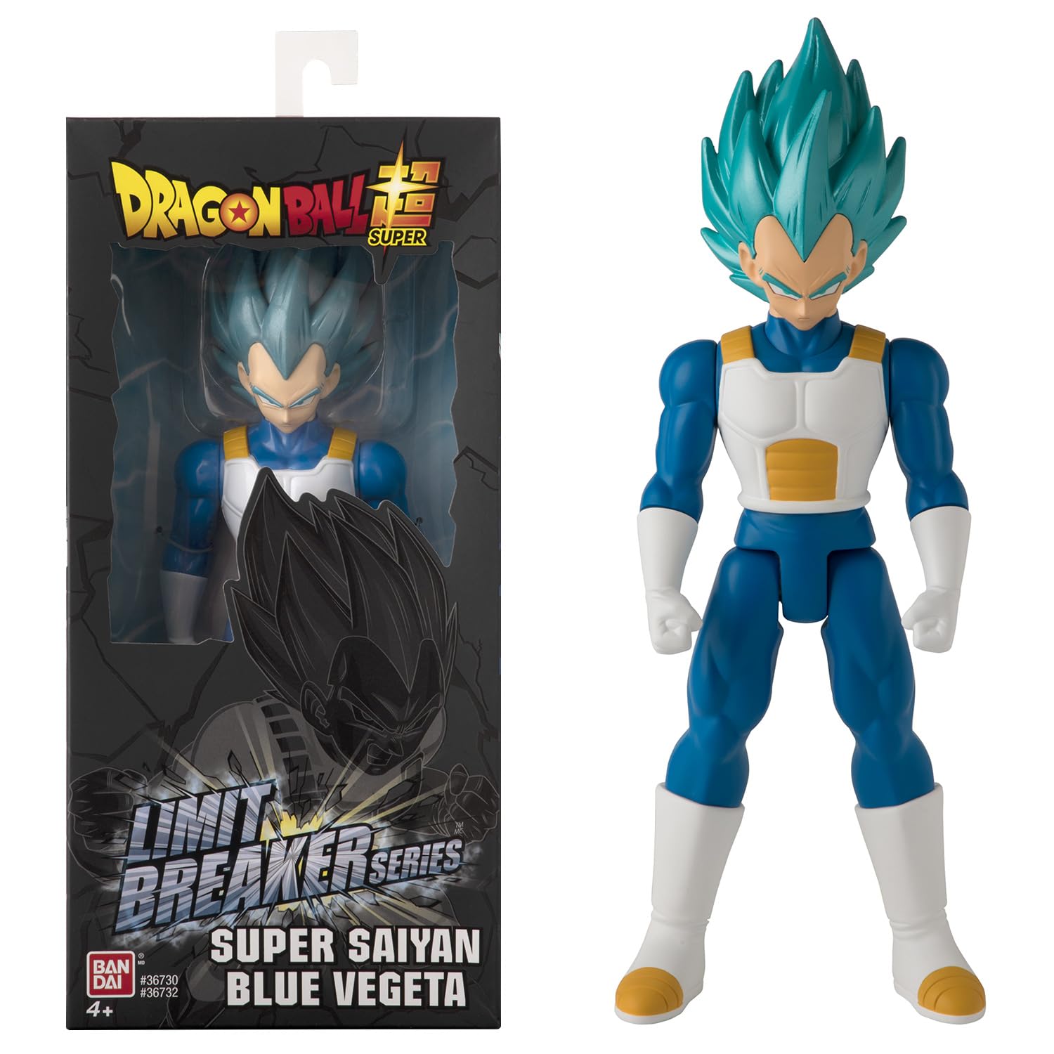 Dragon Ball Super Bandai Figurina Géante Limit Breaker 30 cm - Super Saiyan Vegeta Blue - Licenza ufficiale - Grande Figurina Vegeta articolata - Giocattolo per bambini 4 anni e + - 36732