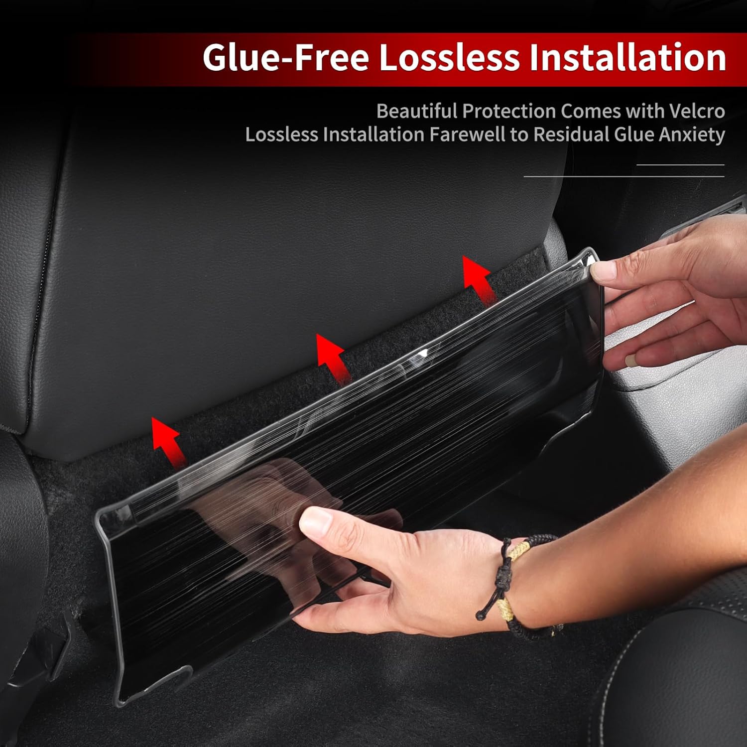 Stainless Steel Seat Kickplate for 2024-2026 Toyota 4runner N500 & 2025 Tacoma Interior Protective Panel Scratch-Resistant Wear-Resistant Upgrade Kit 2025 4runner Accessories (Black)