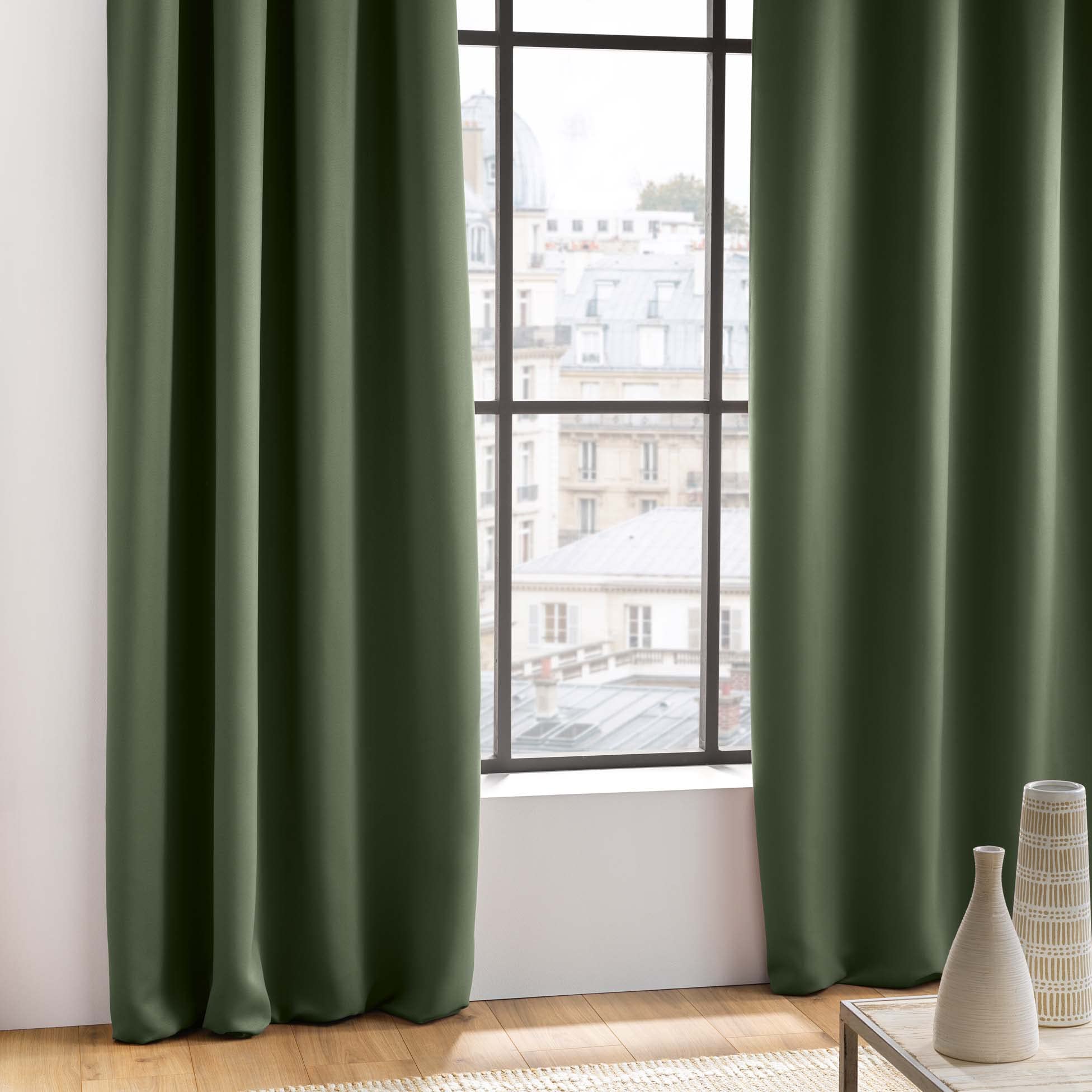 Tenda Oscurante Douceur D'Intérieur Occult, Colore Cachi, 135x280 Cm, Con 8 Occhielli, In Poliestere, Blocca La Luce E Protegge Dalla Vista - 4