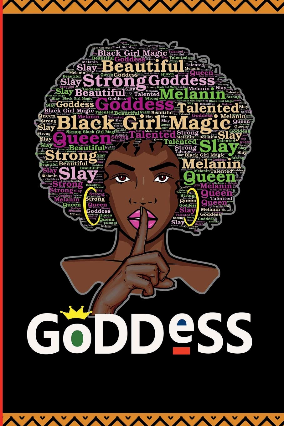 Melanin Goddess: College Rulled Lined Notebook For The Black Queen With Melanin Poppin