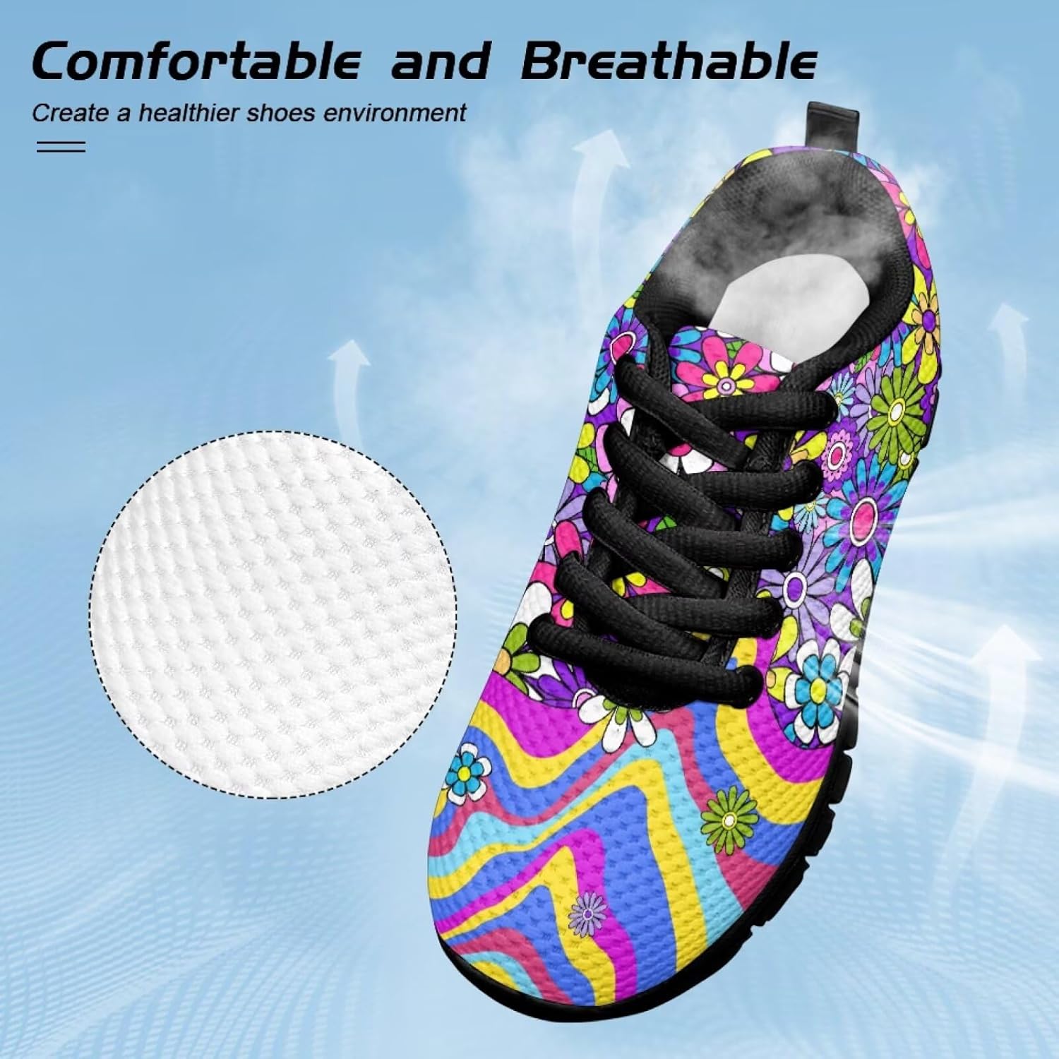 Funnydude Cute Print Boys Tennis Shoes Kid Casual Walking Shoes for School