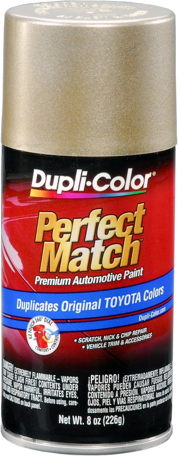 Dupli-Color Desert Sand Mica Automotive Paint, Compatible with Toyota (BTY1610 / EBTY16107), Exact-Match 8 oz Aerosol – Case of 6