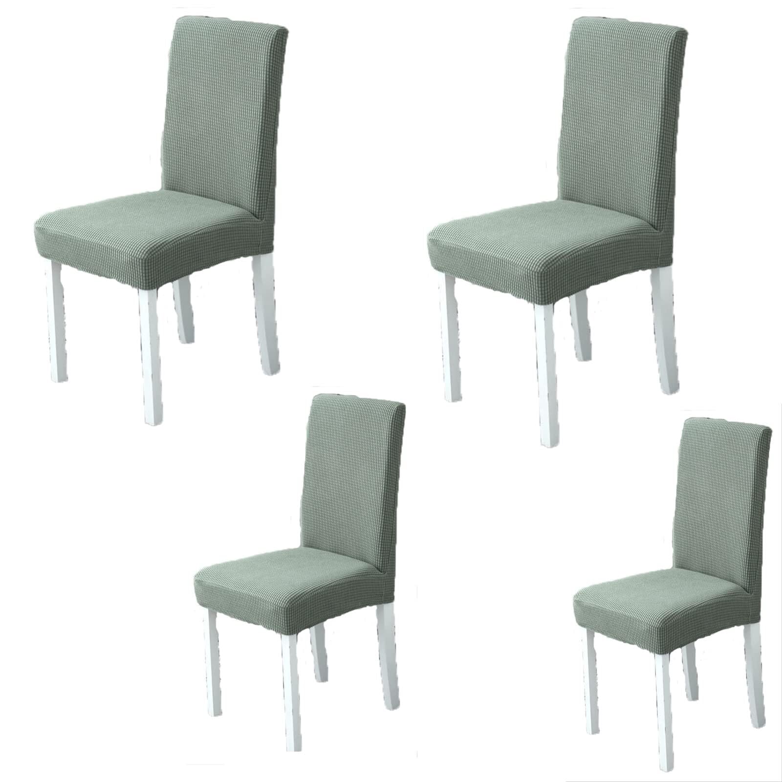 NMVAWIPT Elastic Spandex Chair Covers, Jacquard Slipcovers Stretch Removable Washable Protecter For Bar Hotel Wedding(#11,4pcs)