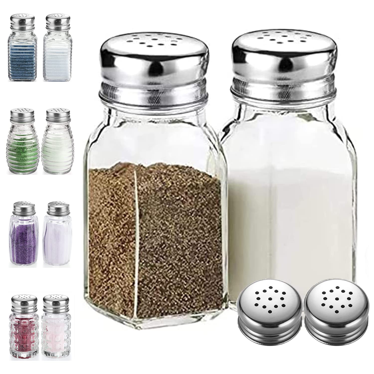 Buy Salt and Pepper Shakers Set,DWTS DANWEITESI Salt Shaker w Stainless