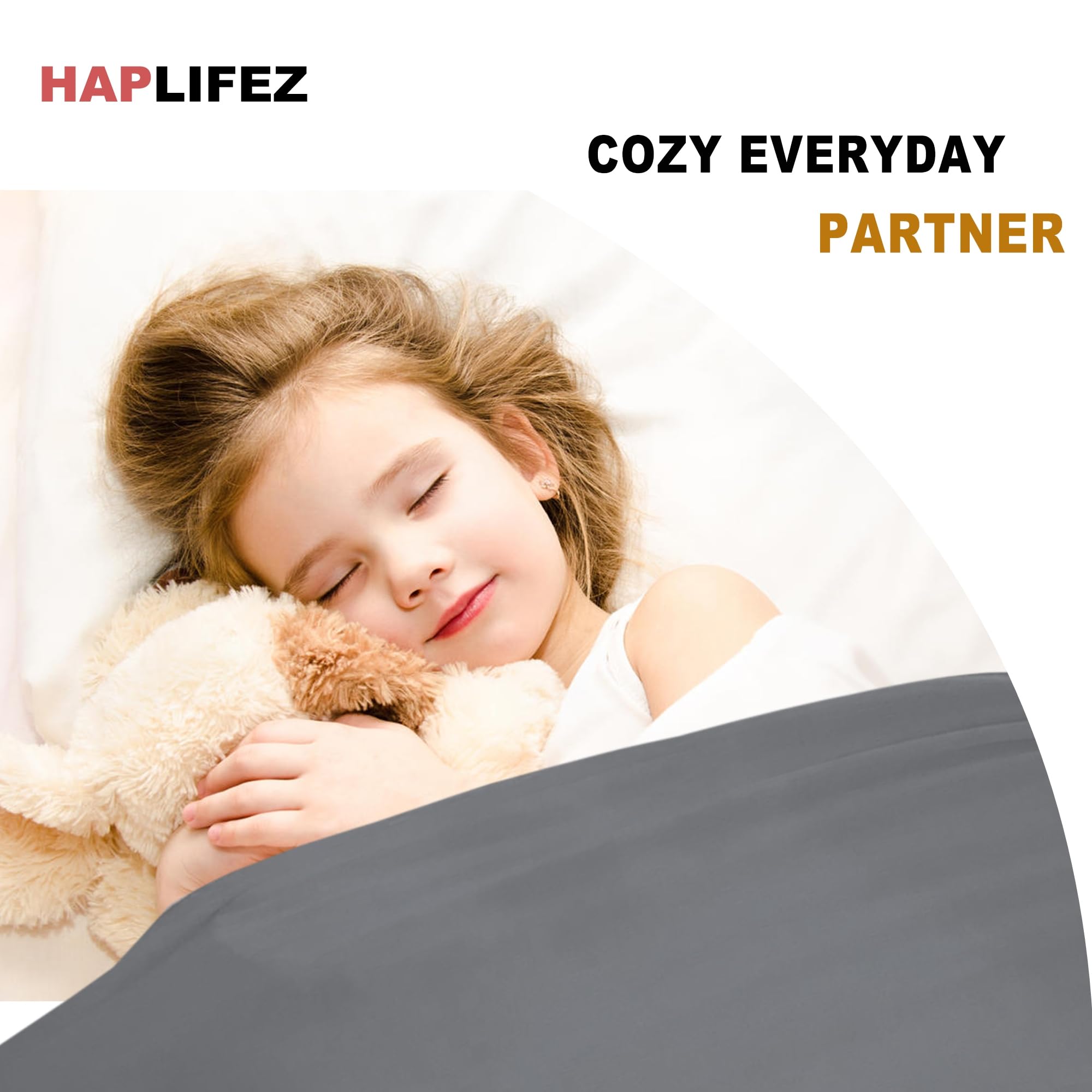 ?Haplifez Sensory Bed Sheet, Sensory Compression Blanket?, Weighted Blankets, Breathable Stretchable Bedding Fit, Lightweight Calming Sleep Solution, Grey, 38