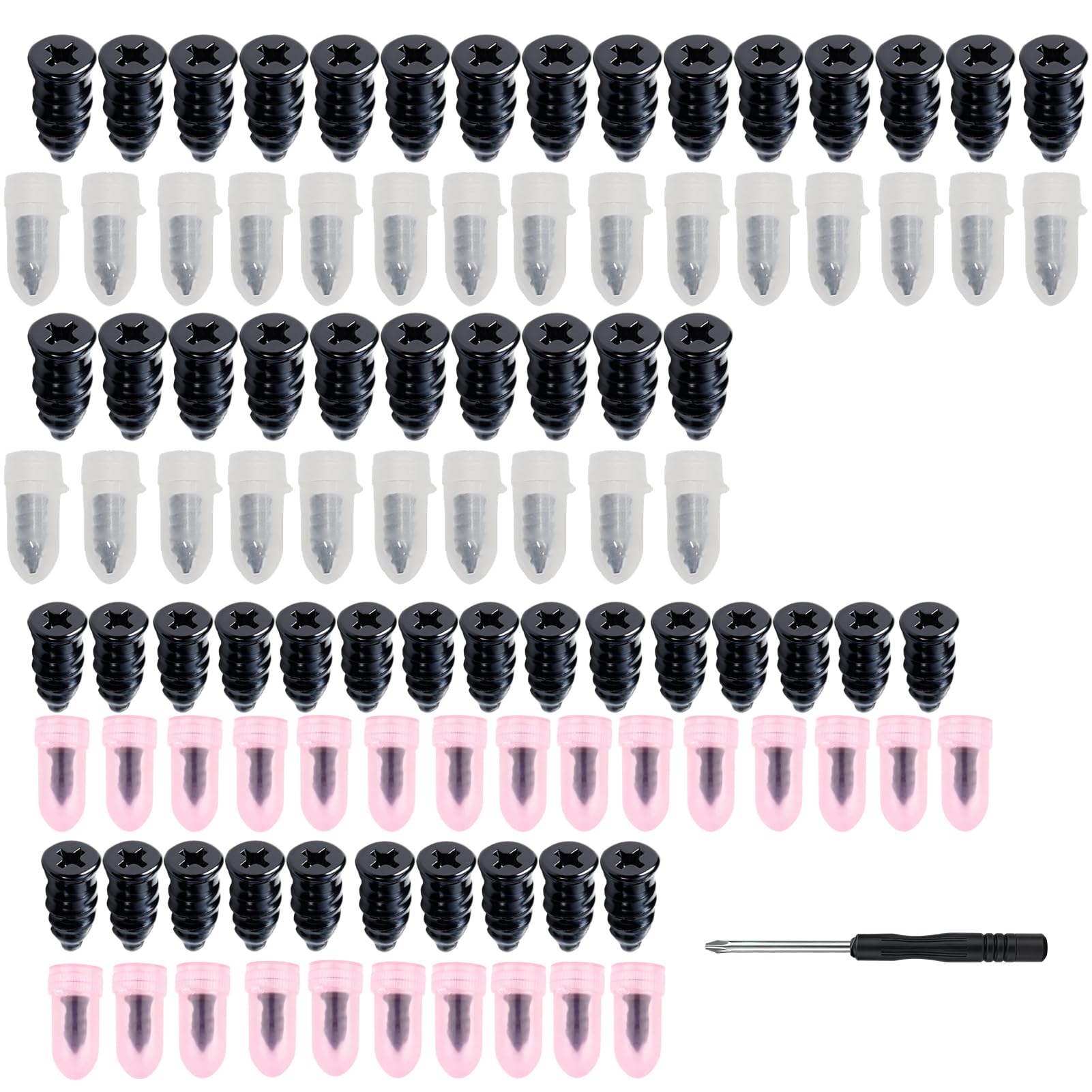 50 Pieces Car Puncture Repair Kit, Rubber Nails for Vacuum Tires with Screwdriver, Tyre Repair for Car, Motorcycle, Bicycle, Truck (25S + 25L) — view 7