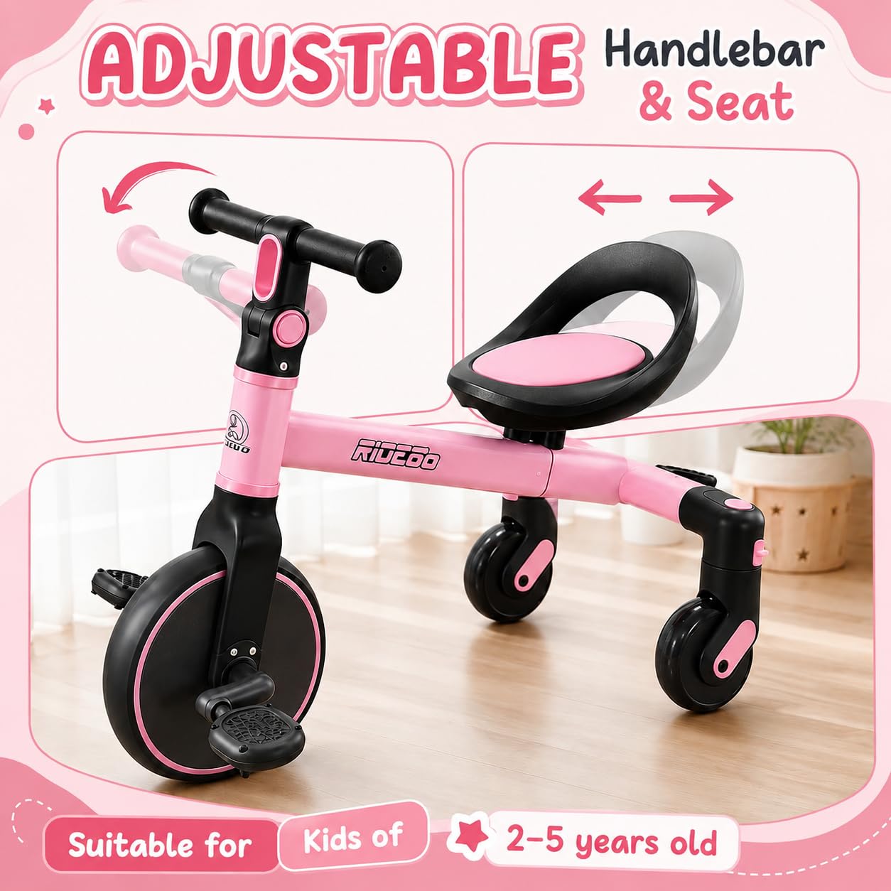 Amazon.co.jp: Ridego 3-in-1 幼児用三輪車 2~5歳用 ドリフトトライク