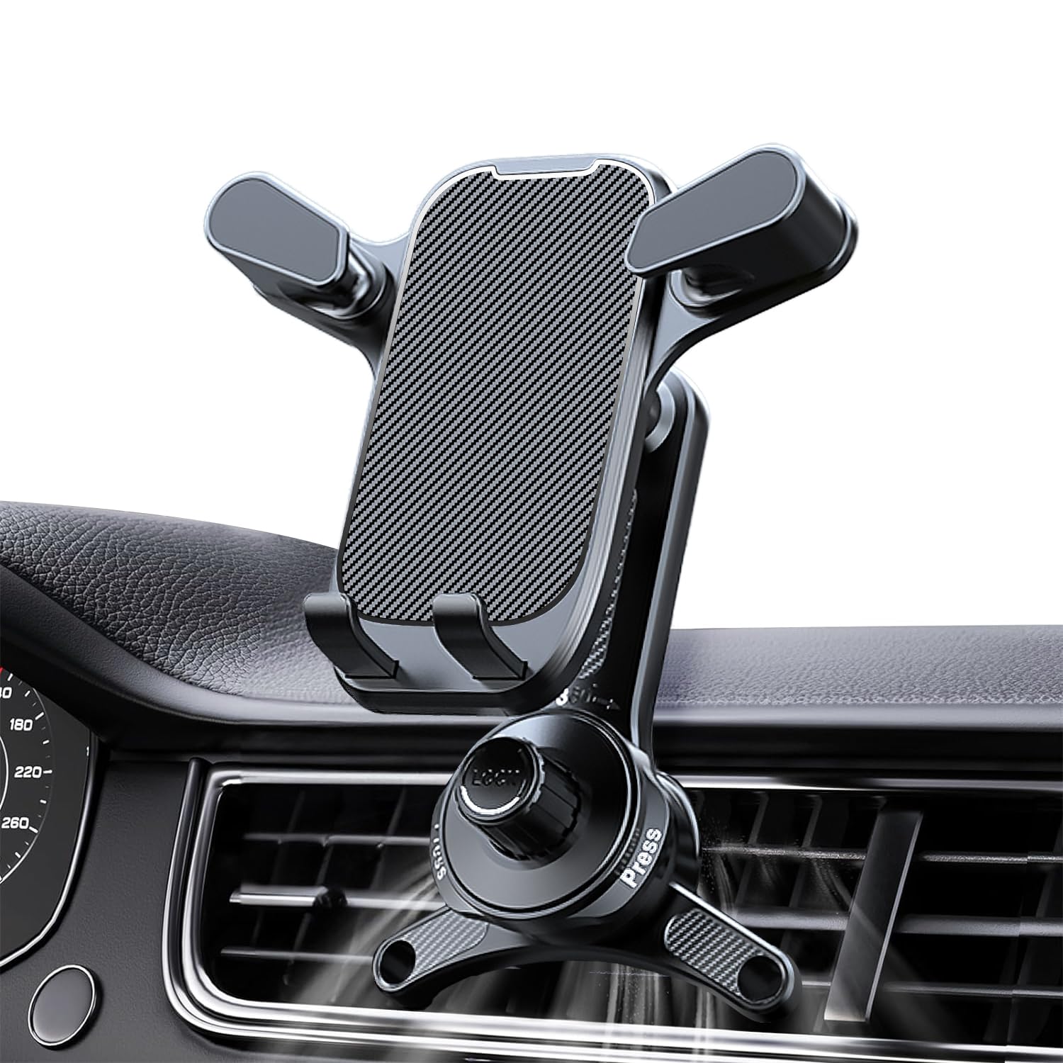 Soporte Móvil Coche Ventilación Soporte Para Móvil Universal Mobilefox - Para Rejilla De Ventilación Del Coche, Ajustable Para Smartphones De 5.5 A 6.5 Pulgadas Soporte Universal Coche Mobilefox
