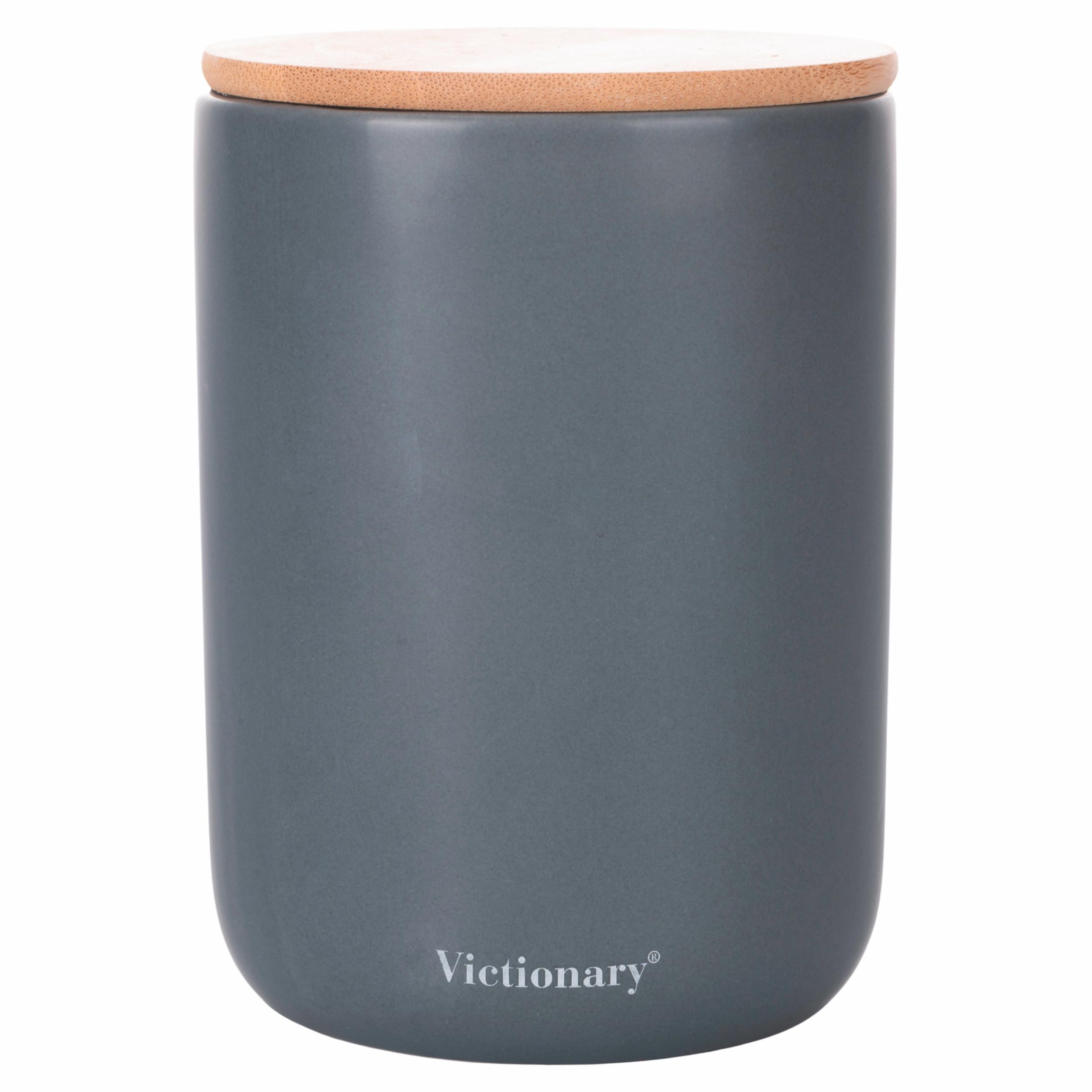 Barattolo Portasale Villa D'Este In Vetro Da 1L - Coperchio In Bambù - Design Elegante - Foto 9