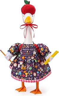 Halloween Goose Outfit Porch Witch Goose Clothes for 23'' Cement Plastic Spider Geese Costume for Yard Lawn Outdoor Garden Patio Statue Holiday Decor (Navy)